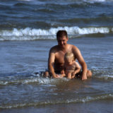 Volker und Erik am Strand